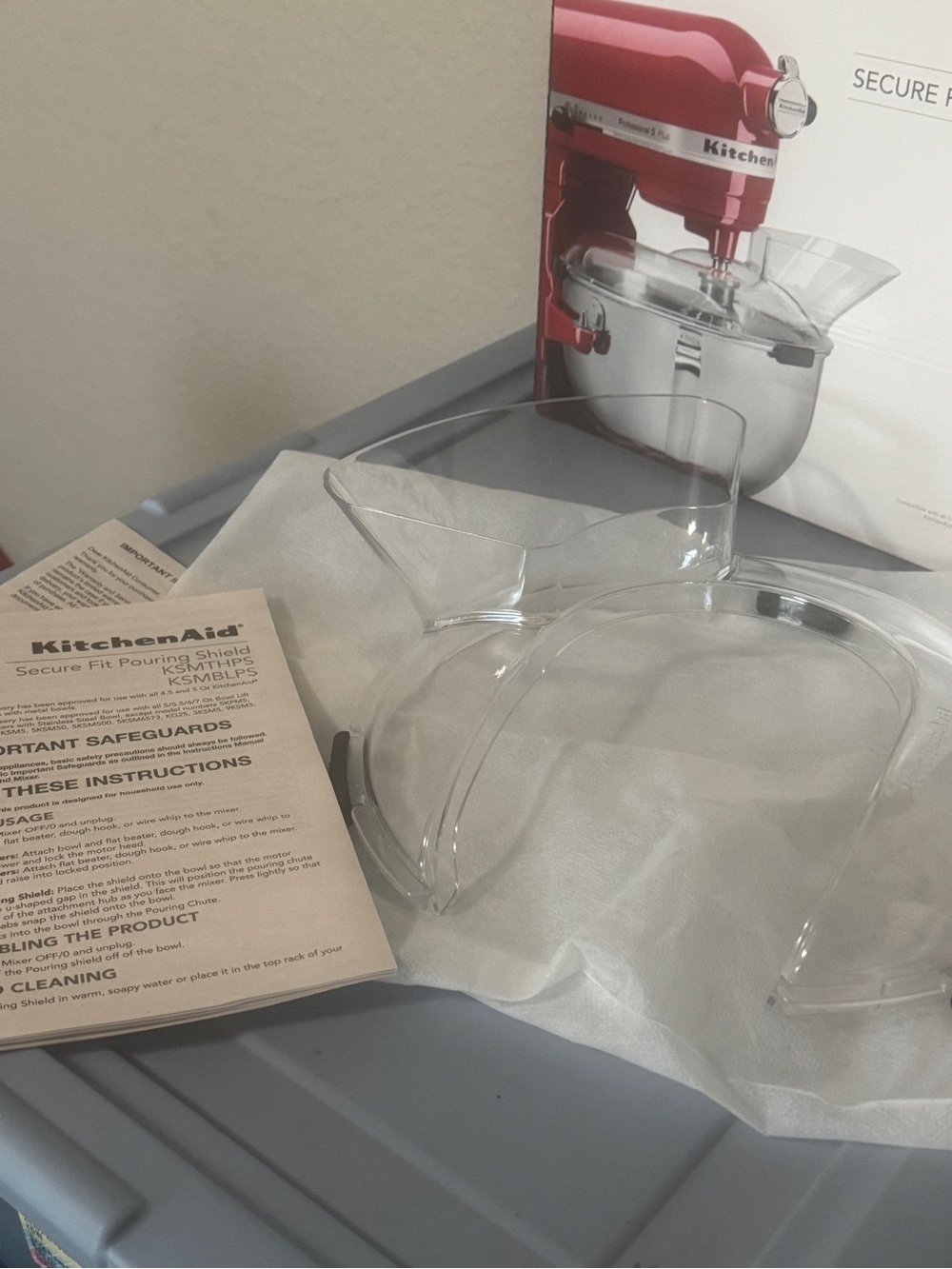 KitchenAid Red Pouring Shield Accessory - Picture 6 of 8